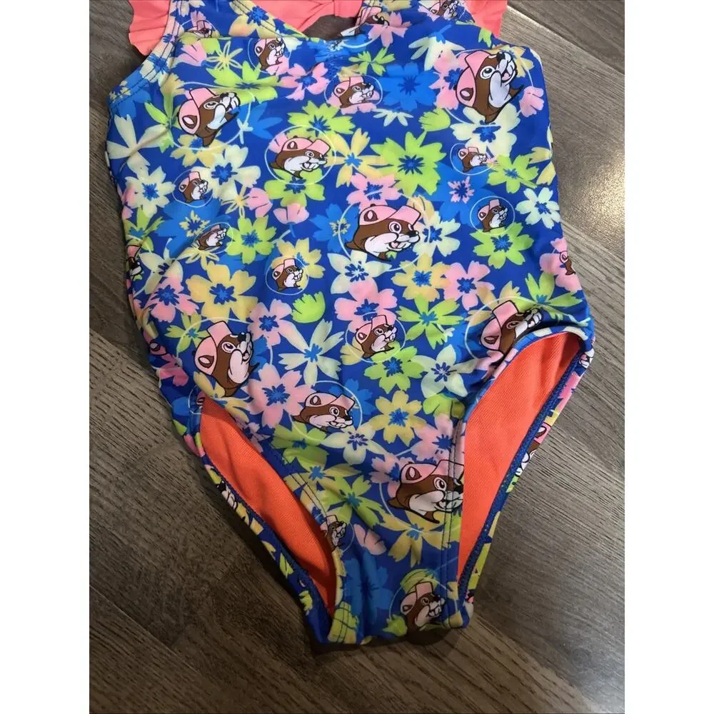 Buc-ee’s 2T Floral One Piece Girls Swim Suit